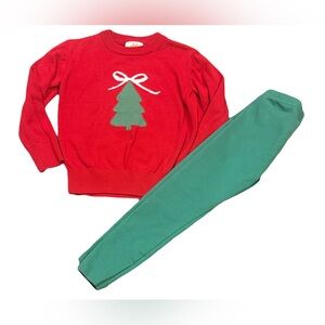 The Beaufort Bonnet Company Christmas sweater and leggings, 3t